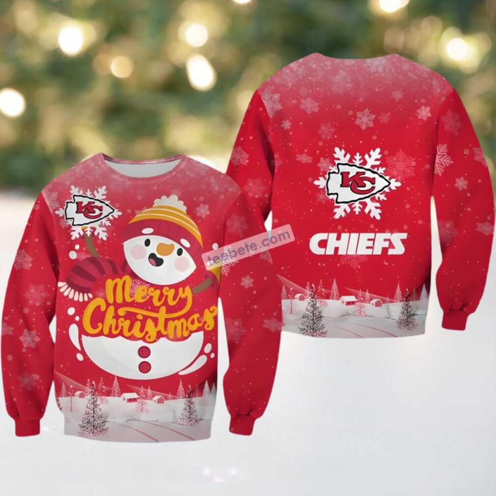 Kansas City Chiefs Cute Snowman Ugly Christmas Sweatshirt Womens Red, hoodie, sweater, long sleeve and tank top Kansas City Chiefs Cute Snowman Ugly Christmas Sweatshirt Womens Red