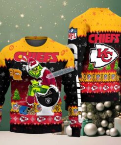 Kansas City Chiefs Funny Grinch Xmas Ugly Christmas Sweaters Vintage Red Kansas City Chiefs Funny Grinch Xmas Ugly Christmas Sweaters Vintage Red