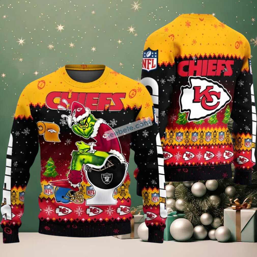 Kansas City Chiefs Funny Grinch Xmas Ugly Christmas Sweaters Vintage Red Kansas City Chiefs Funny Grinch Xmas Ugly Christmas Sweaters Vintage Red