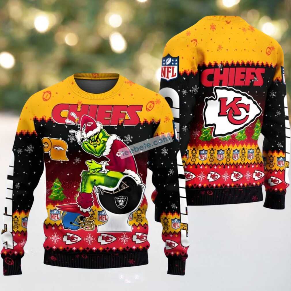 Kansas City Chiefs Funny Grinch Xmas Ugly Christmas Sweaters Vintage Red Kansas City Chiefs Funny Grinch Xmas Ugly Christmas Sweaters Vintage Red