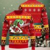 Kansas City Chiefs Santa Claus On Chimney Cute Ugly Christmas Sweater Red Kansas City Chiefs Santa Claus On Chimney Cute Ugly Christmas Sweater Red
