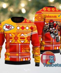Kansas City Chiefs Mascot Ugly Christmas Sweater Red Plus Size