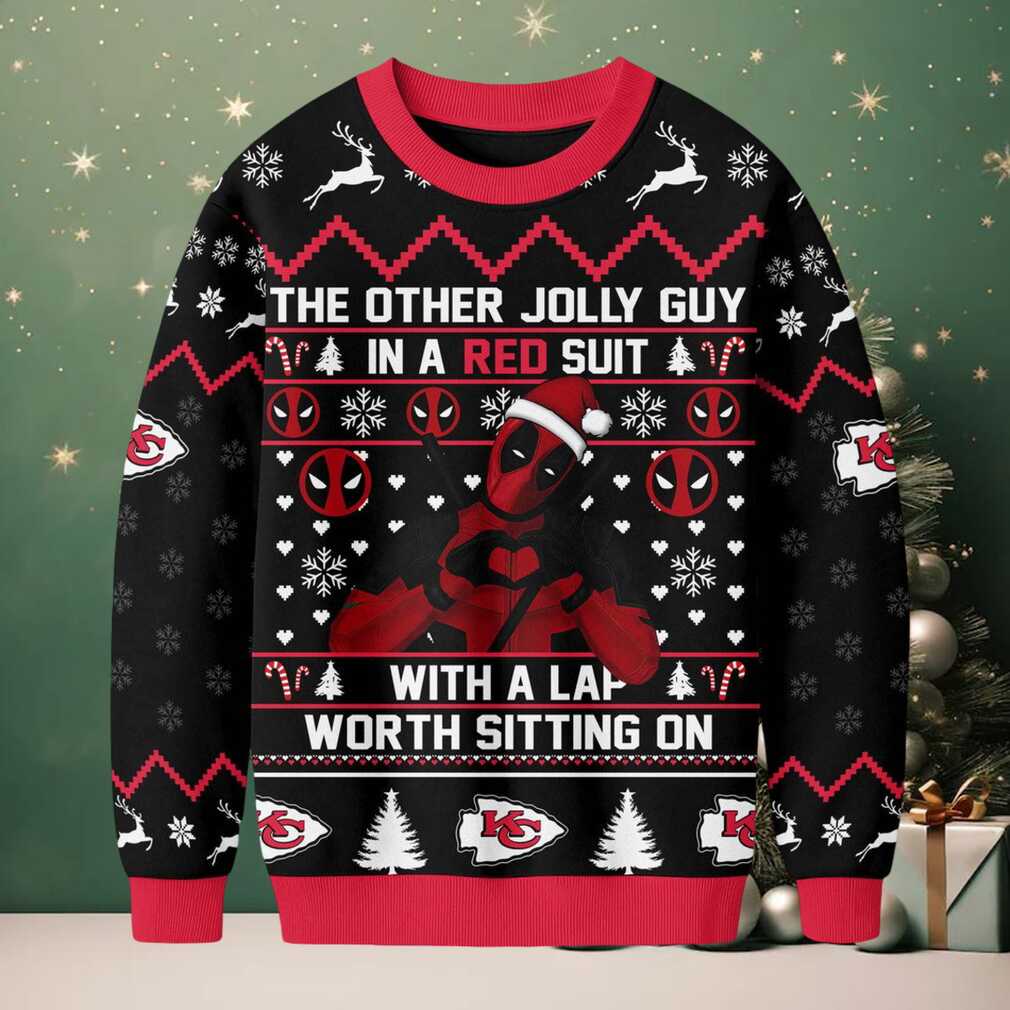 Kansas City Chiefs Official NFL Deadpool Christmas Ugly Sweater NY Kansas City Chiefs Official NFL Deadpool Christmas Ugly Sweater NY