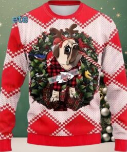 Kansas City Chiefs Pug Dog Ugly Xmas Sweater Red Kansas City Chiefs Pug Dog Ugly Xmas Sweater Red