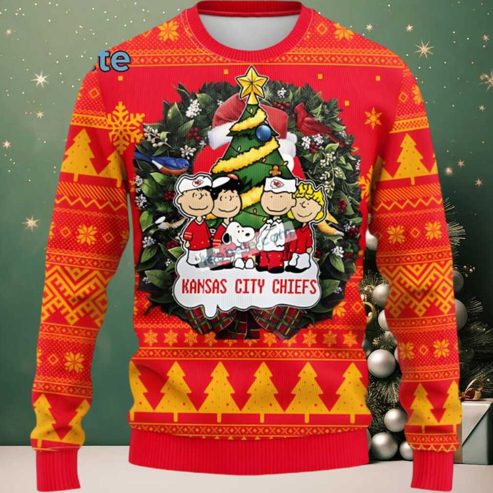 Kansas City Chiefs Snoopy Charlie Brown Xmas Ugly Christmas Sweater Cute Red Kansas City Chiefs Snoopy Charlie Brown Xmas Ugly Christmas Sweater Cute Red