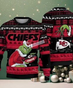 Kansas City Chiefs The Grinch Stole Ball Ugly Christmas Sweatshirt Red Kansas City Chiefs The Grinch Stole Ball Ugly Christmas Sweatshirt Red