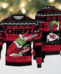 Kansas City Chiefs The Grinch Stole Ball Ugly Christmas Sweatshirt Red