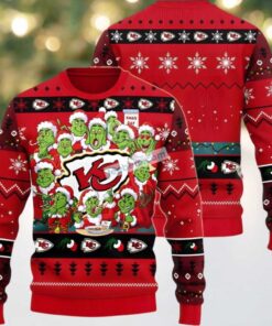 Kansas City Chiefs The Grinch Team Ugliest Ugly Christmas Sweater Red