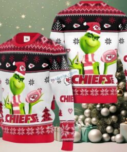 Kansas City Chiefs The Grinch With Ugly Xmas Sweater Party Red Kansas City Chiefs The Grinch With Ugly Xmas Sweater Party Red