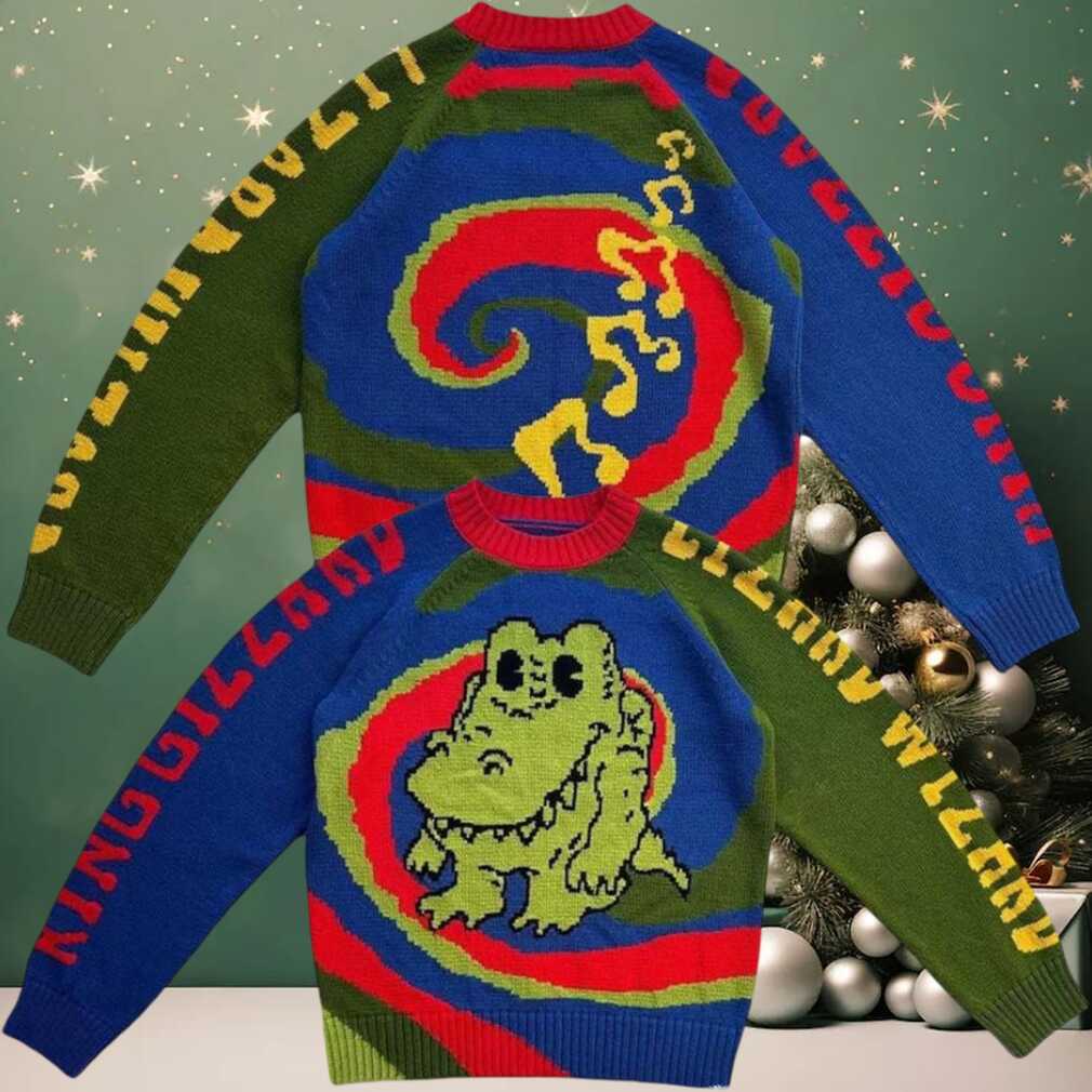 King Gizzard And The Lizard Wizard The Funny Crocodile Knitted Ugly Christmas Sweater King Gizzard And The Lizard Wizard The Funny Crocodile Knitted Ugly Christmas Sweater