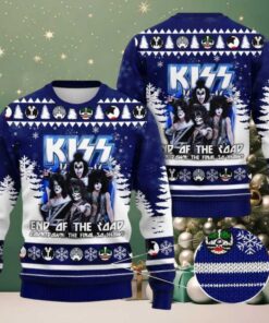 Kiss Band End Of The Road The Final 50 Shows Band Members Graphic 2025 Ugly Christmas Sweater