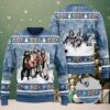 Run DMC Christmas In Hollis Golden Chain Knitted White Ugly Christmas Sweater Run DMC Christmas In Hollis Golden Chain Knitted White Ugly Christmas Sweater