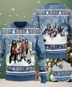 Kiss Band Funny Holiday Style Posing Merry Ugly Christmas Sweater Gift For Fans 2025