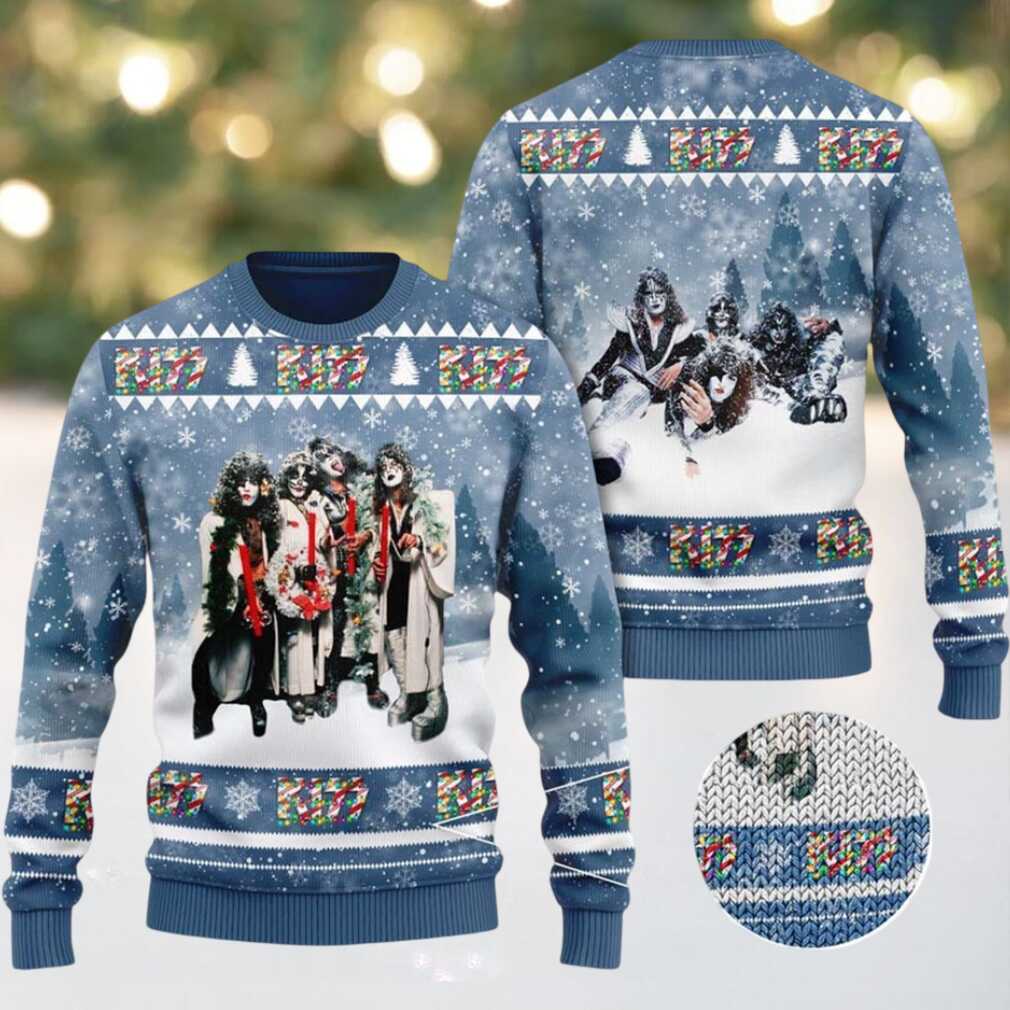Kiss Band Funny Holiday Style Posing Merry Ugly Christmas Sweater Gift For Fans 2025 Kiss Band Funny Holiday Style Posing Merry Ugly Christmas Sweater Gift For Fans 2025