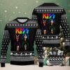 Kiss Rock Fan Lover Gift For Holiday 2025 Sparkle Logo Ugly Christmas Sweater