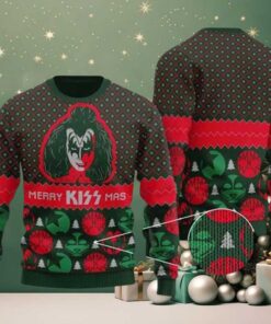 Kiss Gene Simmons Merry Kiss Mas Knitted Christmas Ugly Sweater