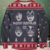 Slipknot Signature Logo With Tribal S Snowflakes Pattern Red And Grey Knitted Ugly Christmas Sweater Slipknot Signature Logo With Tribal S Snowflakes Pattern Red And Grey Knitted Ugly Christmas Sweater