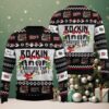 Kiss Santa Member Graphic As Queens Style Snowflakes Pattern Knitted Black Ugly Christmas Sweater Kiss Santa Member Graphic As Queens Style Snowflakes Pattern Knitted Black Ugly Christmas Sweater