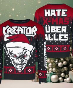 Kreator Hate Xmas Uber Alles Bravado Holiday Christmas Sweater Jumper