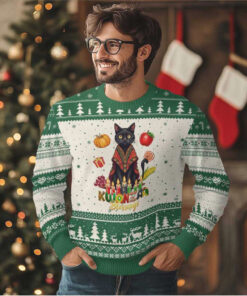 Kwanzaa Blessings Ugly Christmas Sweater Funny Cat African Heritage
