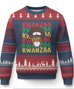 Kwanzaa Nurse Pride Ugly Christmas Sweater African Heritage Holiday Gift