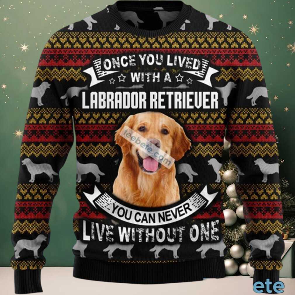 Labrador Retriever Dog Dad Face Ugly Christmas Sweaters Couples Black, hoodie, sweater, long sleeve and tank top Labrador Retriever Dog Dad Face Ugly Christmas Sweaters Couples Black Secondary Image