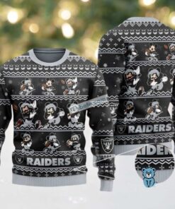 Las Vegas Raiders Mickey Mouse Ugly Christmas Sweaters Best Black Grey