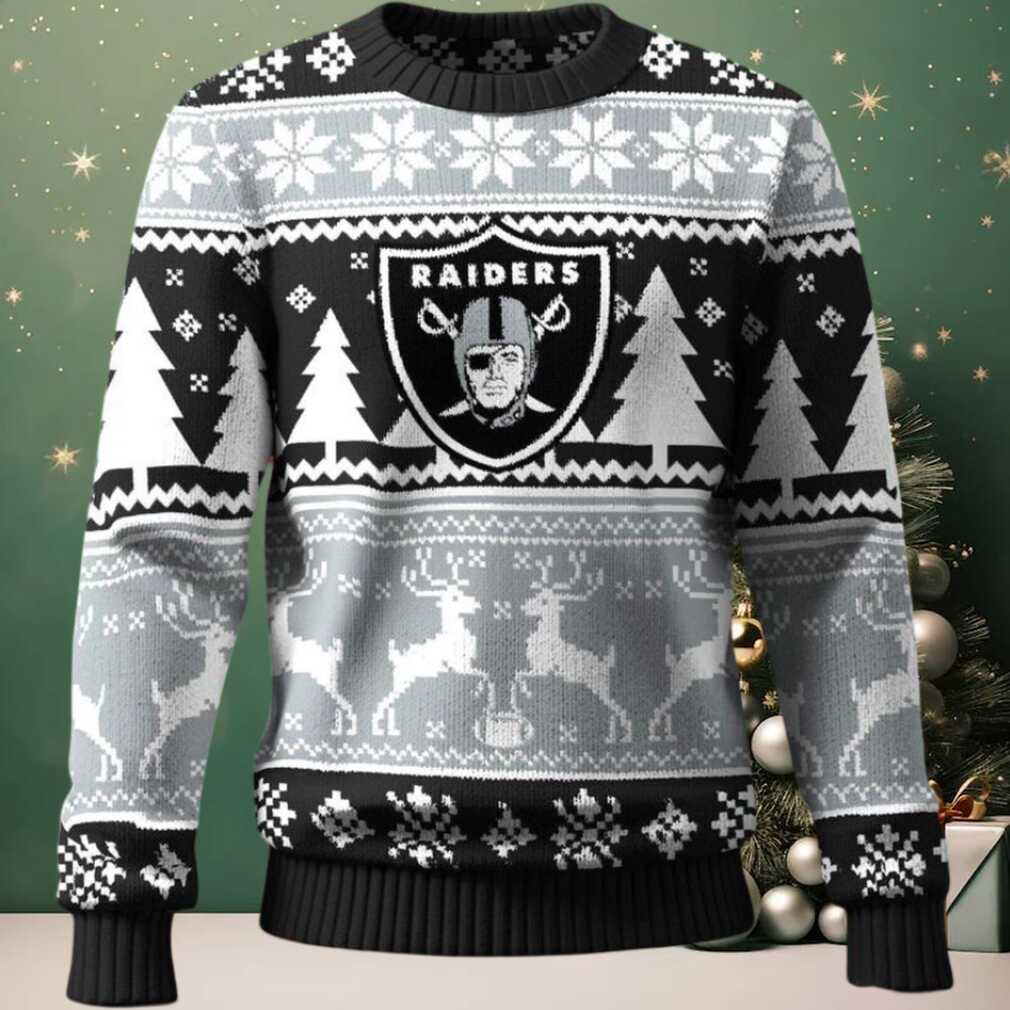 Las Vegas Raiders Ugly Christmas Sweater For NFL Holiday Parties Las Vegas Raiders Ugly Christmas Sweater For NFL Holiday Parties