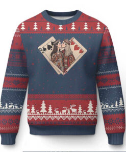 Lesbian Pride Ugly Christmas Sweater Vintage Kissing Cards Sapphic Art Lesbian Pride Ugly Christmas Sweater Vintage Kissing Cards Sapphic Art