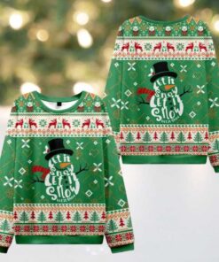 Let It Snow Somewhere Else Ugly Christmas Knit Sweatshirt