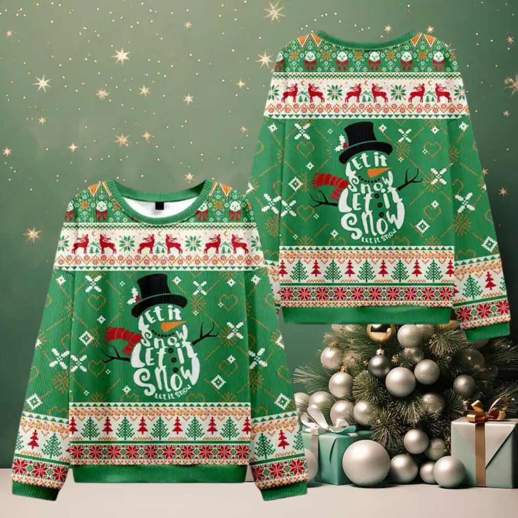 Let It Snow Somewhere Else Ugly Christmas Knit Sweatshirt Let It Snow Somewhere Else Ugly Christmas Knit Sweatshirt