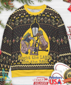 Light The Lamp Not The Rat Ugly Christmas Sweatshirt