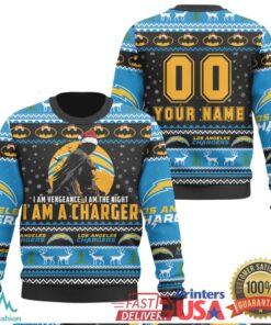 Los Angeles Chargers Batman I Am A Charger Fan Ugly Christmas Sweater, hoodie, sweater, long sleeve and tank top Los Angeles Chargers Batman I Am A Charger Fan Ugly Christmas Sweater