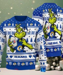 Los Angeles Rams Grinch With Balls Ugly Christmas Sweater Los Angeles Rams Grinch With Balls Ugly Christmas Sweater