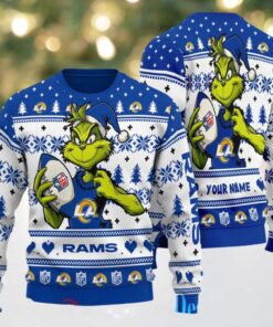 Los Angeles Rams Grinch With Balls Ugly Christmas Sweater