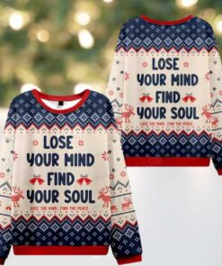 Lose Mind Ugly Christmas Knit Sweatshirt