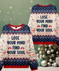 Lose Mind Ugly Christmas Knit Sweatshirt