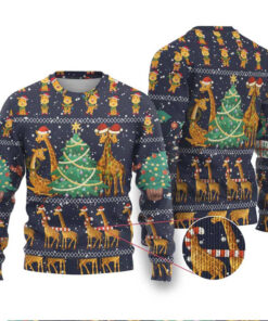 Love Giraffe Christmas Ugly Christmas Sweater Xmas Holiday Patterns Love Giraffe Christmas Ugly Christmas Sweater Xmas Holiday Patterns