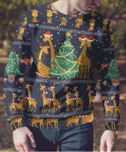 Love Giraffe Christmas Ugly Christmas Sweater Xmas Holiday Patterns