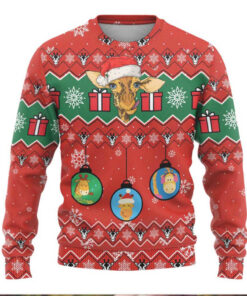 Lovely Giraffe Christmas Ugly Christmas Sweater Xmas Holiday Patterns