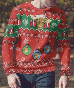 Lovely Giraffe Christmas Ugly Christmas Sweater Xmas Holiday Patterns