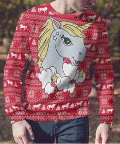 Lovely Unicorn Christmas Ugly Christmas Sweater Xmas Holiday Patterns