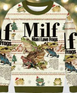 Man I Love Frogs Meme Ugly Christmas Sweater