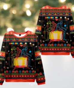 Meditation In Color Ugly Christmas Knit Sweatshirt