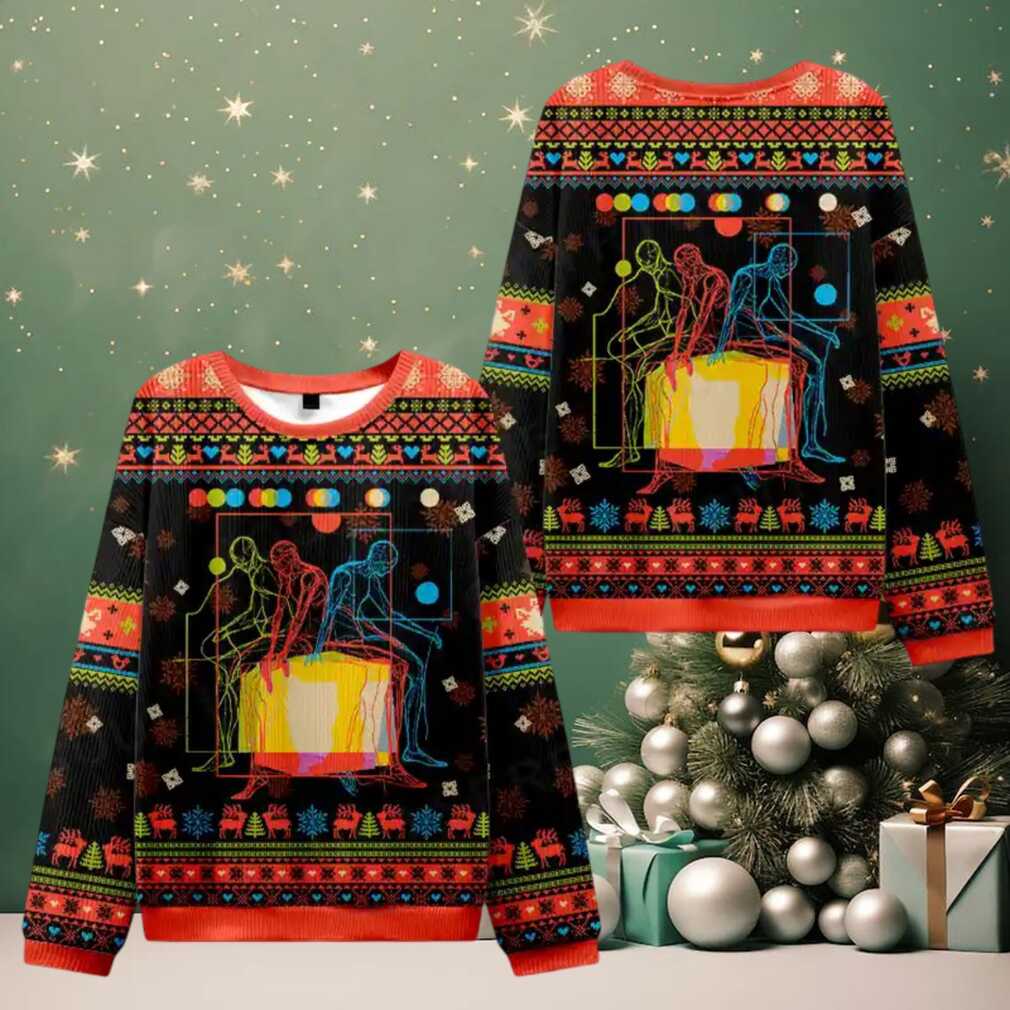 Meditation In Color Ugly Christmas Knit Sweatshirt Meditation In Color Ugly Christmas Knit Sweatshirt