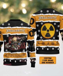 Megadeth Ask The Sheep For Their Beliefs Holiday Gift Ugly Christmas Sweater Personalized