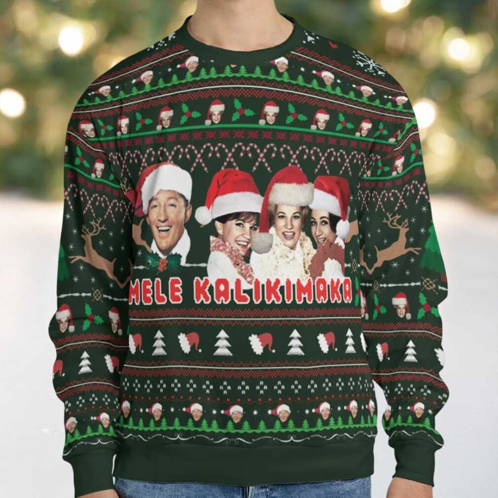 Mele Kalikimak Bing Crosby Ugly Christmas Sweatshirt Mele Kalikimak Bing Crosby Ugly Christmas Sweatshirt