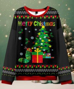 Merry Christmas Caterpillar Teacher Ugly Knit Sweatshirt Merry Christmas Caterpillar Teacher Ugly Knit Sweatshirt
