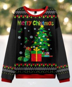 Merry Christmas Caterpillar Teacher Ugly Knit Sweatshirt