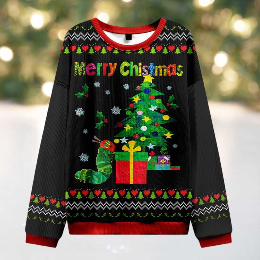 Merry Christmas Caterpillar Teacher Ugly Knit Sweatshirt Merry Christmas Caterpillar Teacher Ugly Knit Sweatshirt